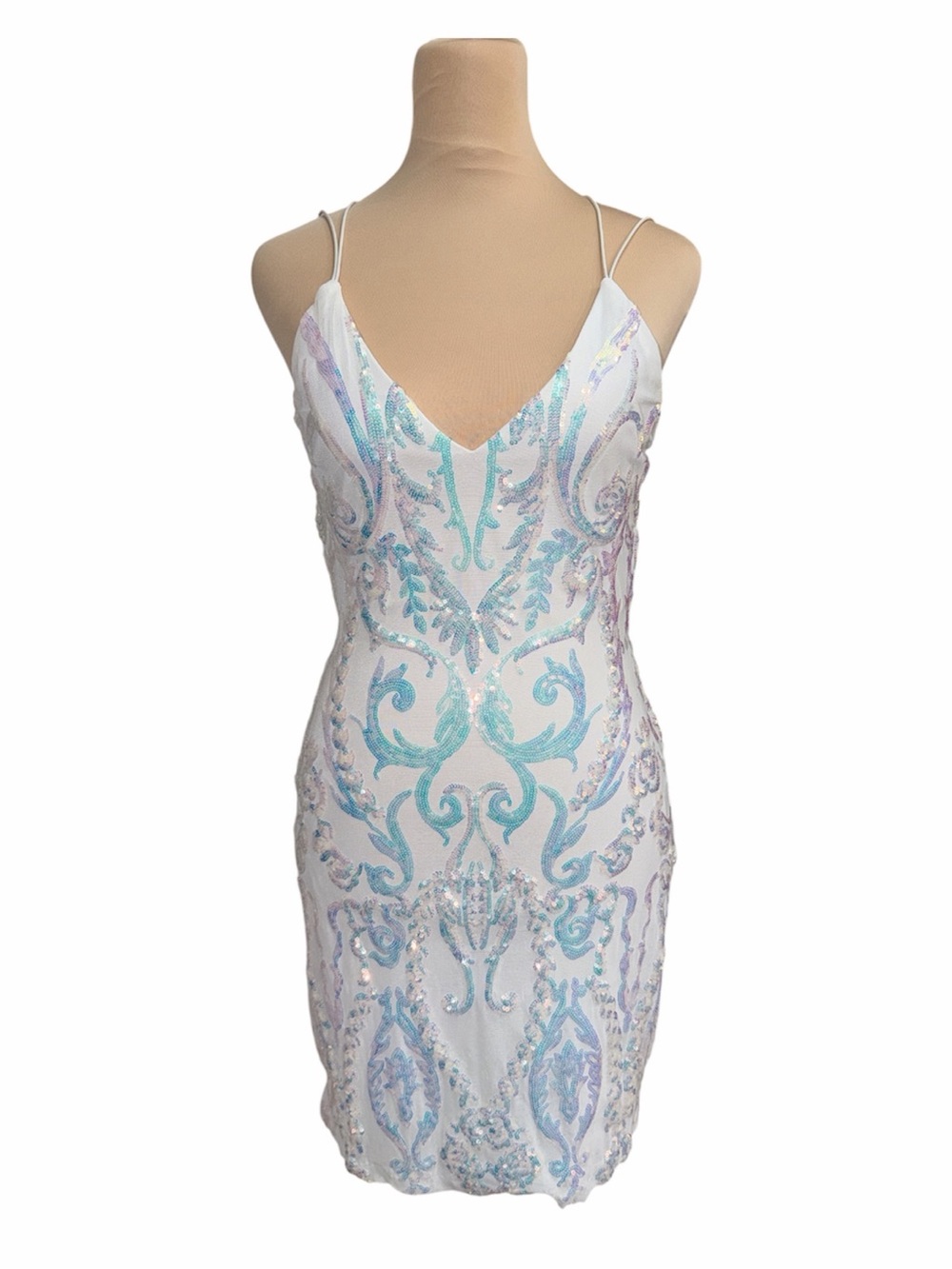 White Windsor Sequin mini dress